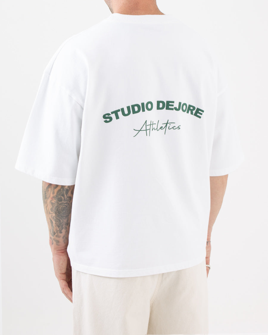 Heavyweight 'Athletics' T-Shirt - White
